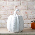 White Terracotta Pumpkins | 2 Sizes Tall