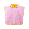 Beach Poncho – Quick-Drying Microfiber Kids Towel Banana Pink