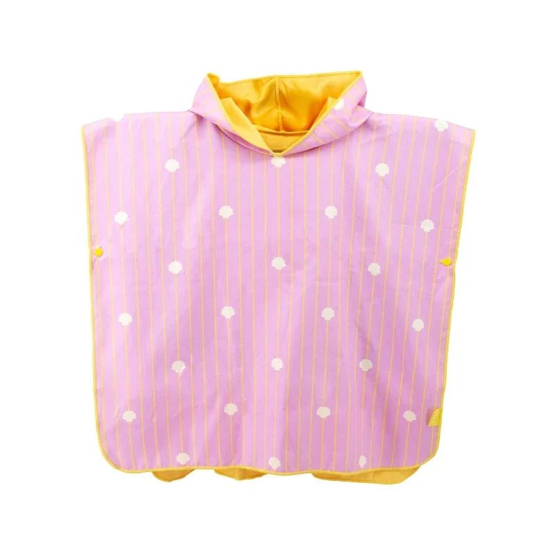 Beach Poncho – Quick-Drying Microfiber Kids Towel Banana Pink