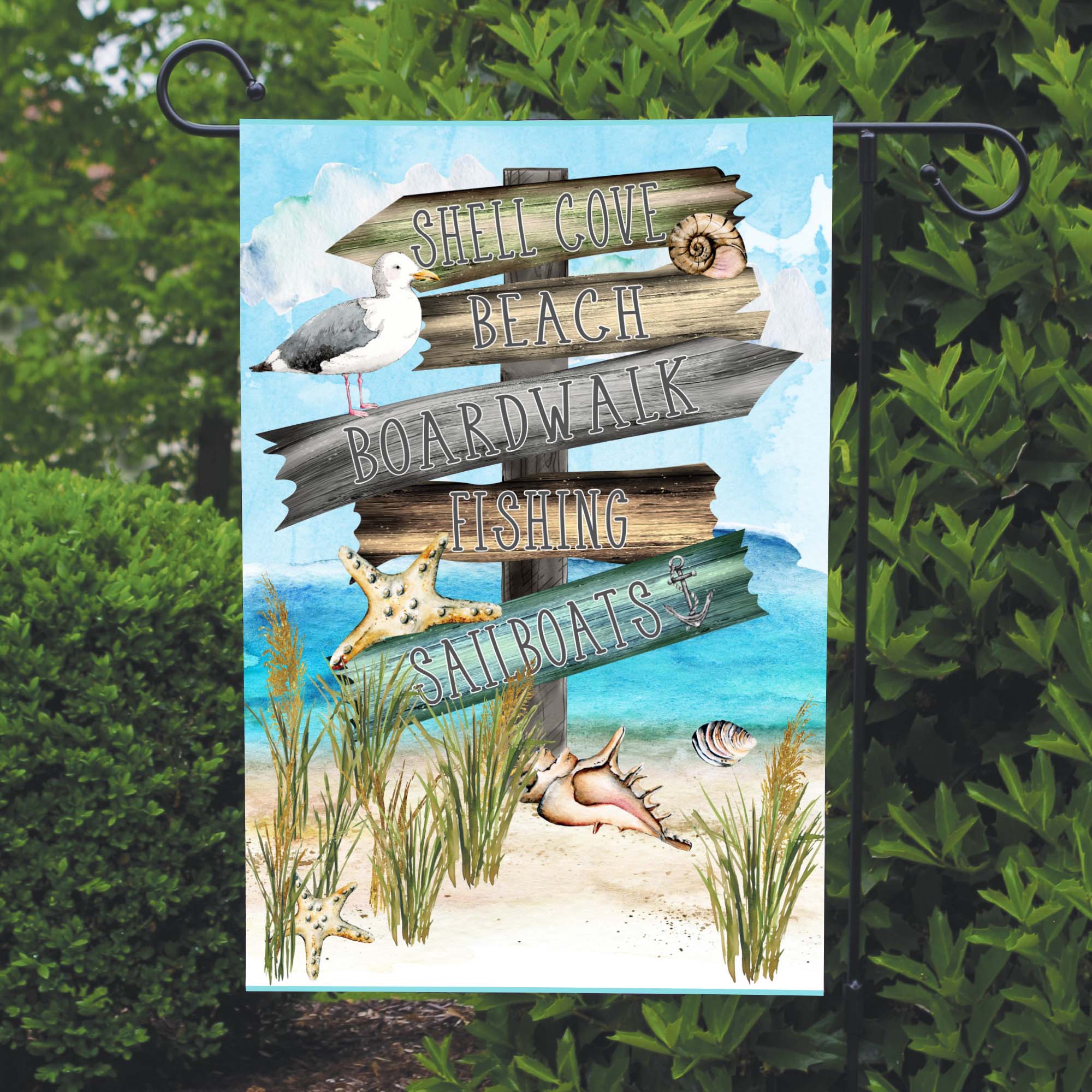 Beach Signs Garden Flag 12x18 inch Main image