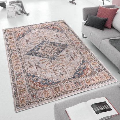 Jasmine Vintage Medallion Woven Area Rug