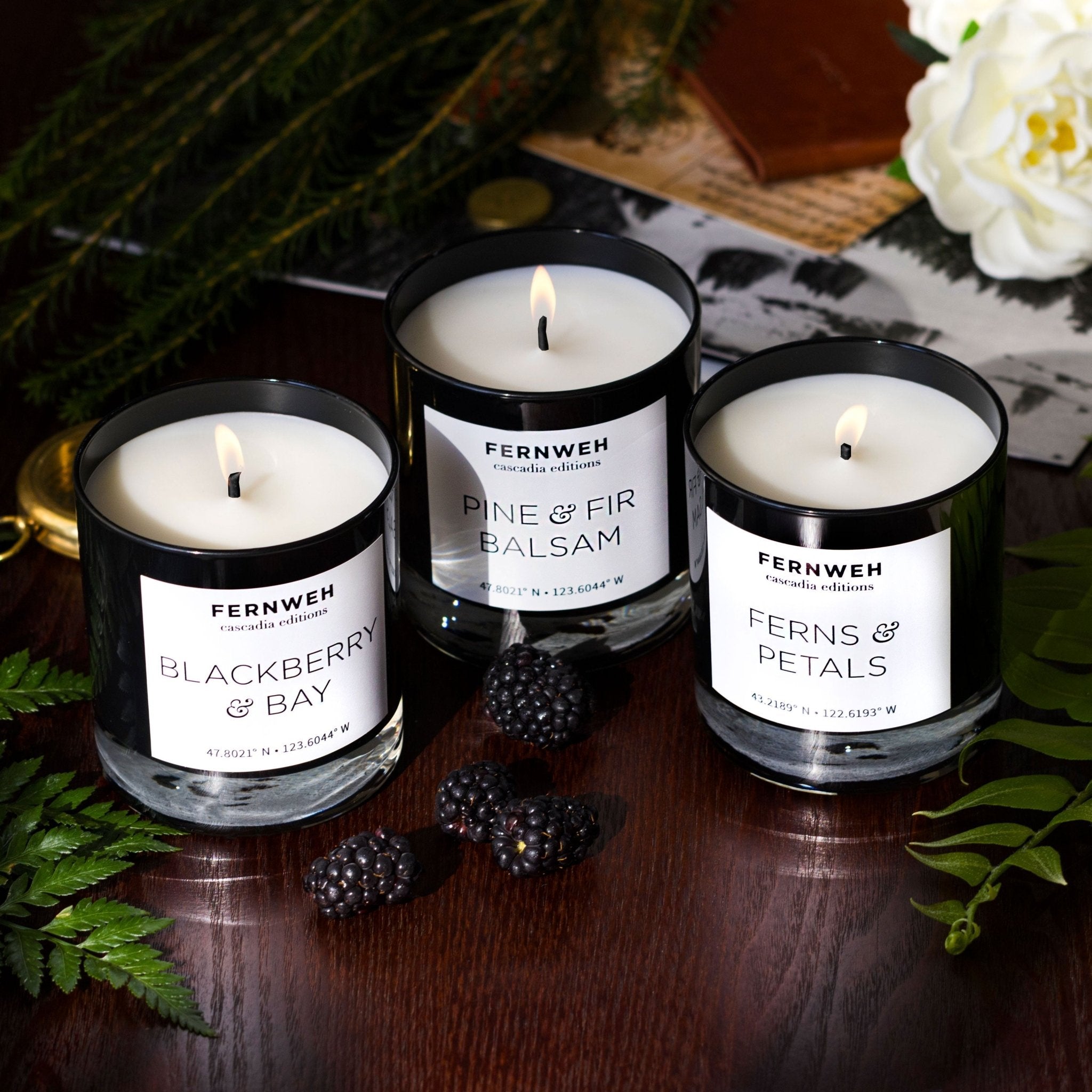 Blackberry & Bay Scented Soy Candle 3 Classic Set