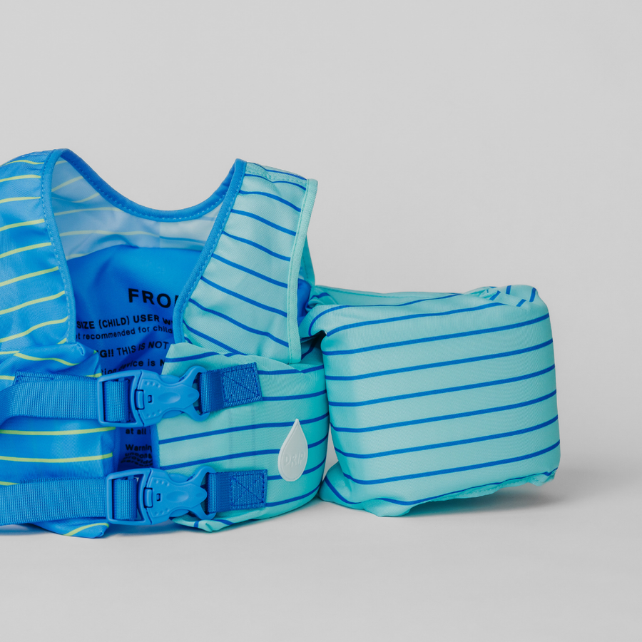Blue Lemonade Stripe Kids Float