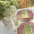 Blush Bloom Handwoven Iraca Placemat - Lilly Pulitzer Inspired Style