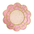 Blush Bloom Handwoven Iraca Placemat - Lilly Pulitzer Inspired Style