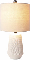 White Berehomet Table Lamp 21"H x 10"W x 10"D