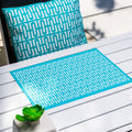 Breeze Block 17.7" Square Pillow-Turquoise