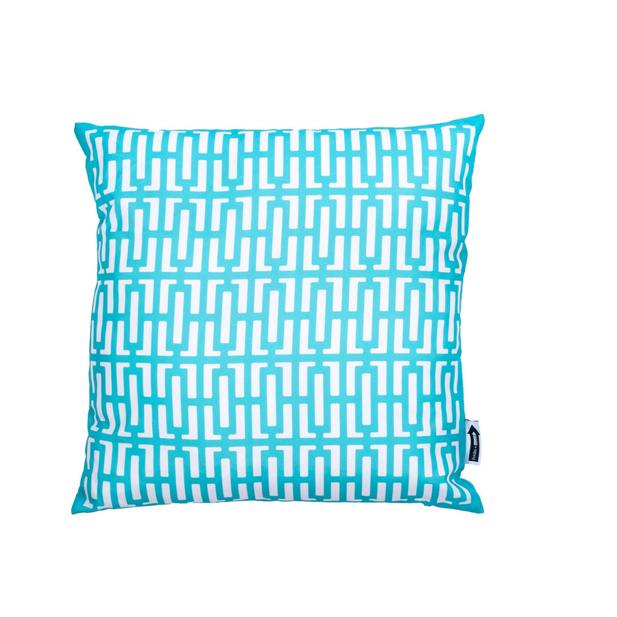 Breeze Block 17.7" Square Pillow-Turquoise