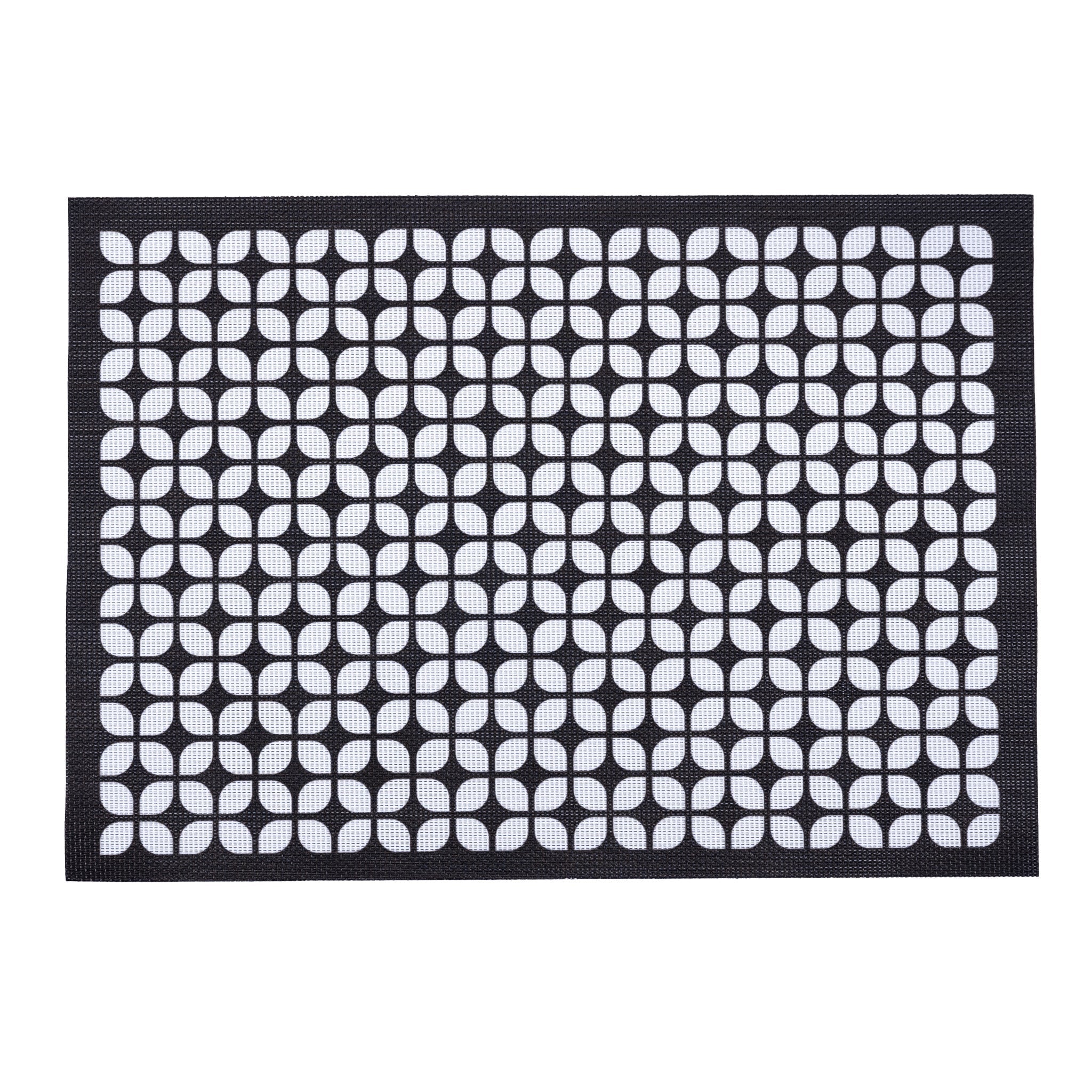 Breeze Block double-sided Woven Placemat-Black
