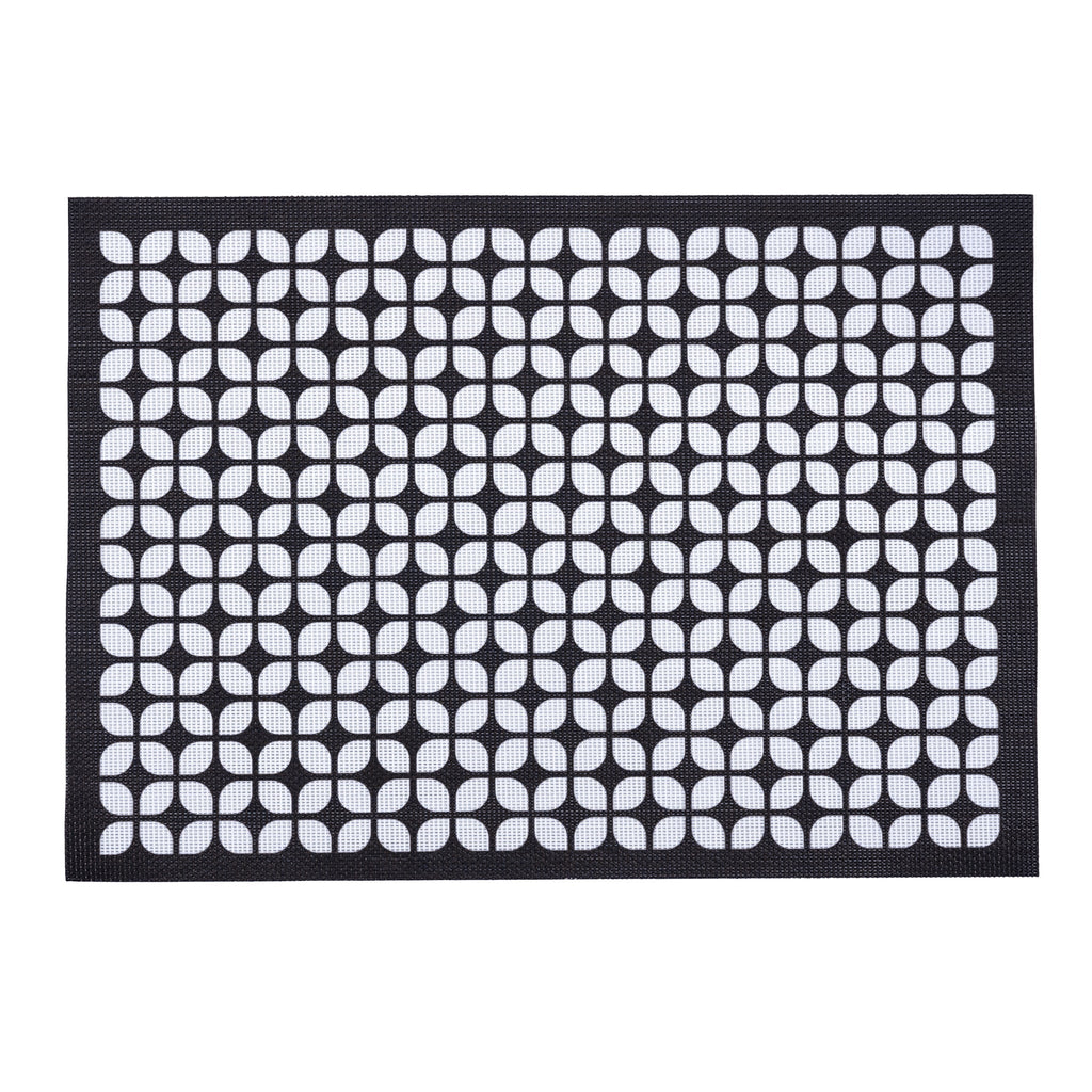 Breeze Block double-sided Woven Placemat-Black