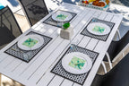 Breeze Block double-sided Woven Placemat-Black