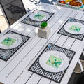 Breeze Block double-sided Woven Placemat-Black