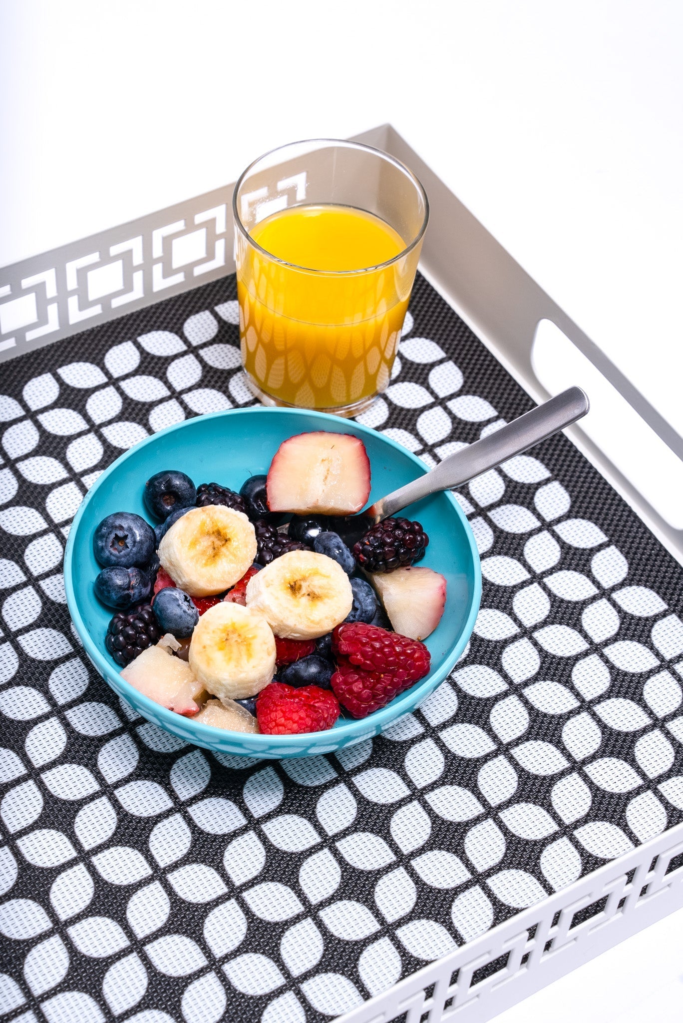 Breeze Block double-sided Woven Placemat-Black