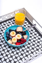 Breeze Block double-sided Woven Placemat-Black