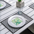 Breeze Block double-sided Woven Placemat-Black-set of 4