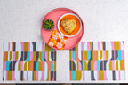 Breeze Block Metal Serving Tray Round-Pink