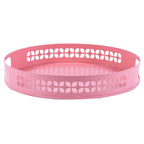 Breeze Block Metal Serving Tray Round-Pink