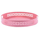 Breeze Block Metal Serving Tray Round-Pink