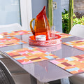 Breeze Block Metal Serving Tray Round-Pink