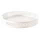 Breeze Block Metal Serving Tray Round-White