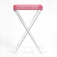 Breeze Block Metal Serving Tray + Stand Set-Pink
