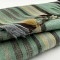 Brushed Alpaca Striped Scarf Moroccan Mint