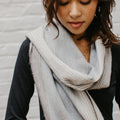 Brushed Alpaca Striped Scarf Polar Drift