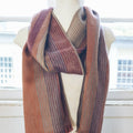 Brushed Alpaca Striped Scarf Cayenne