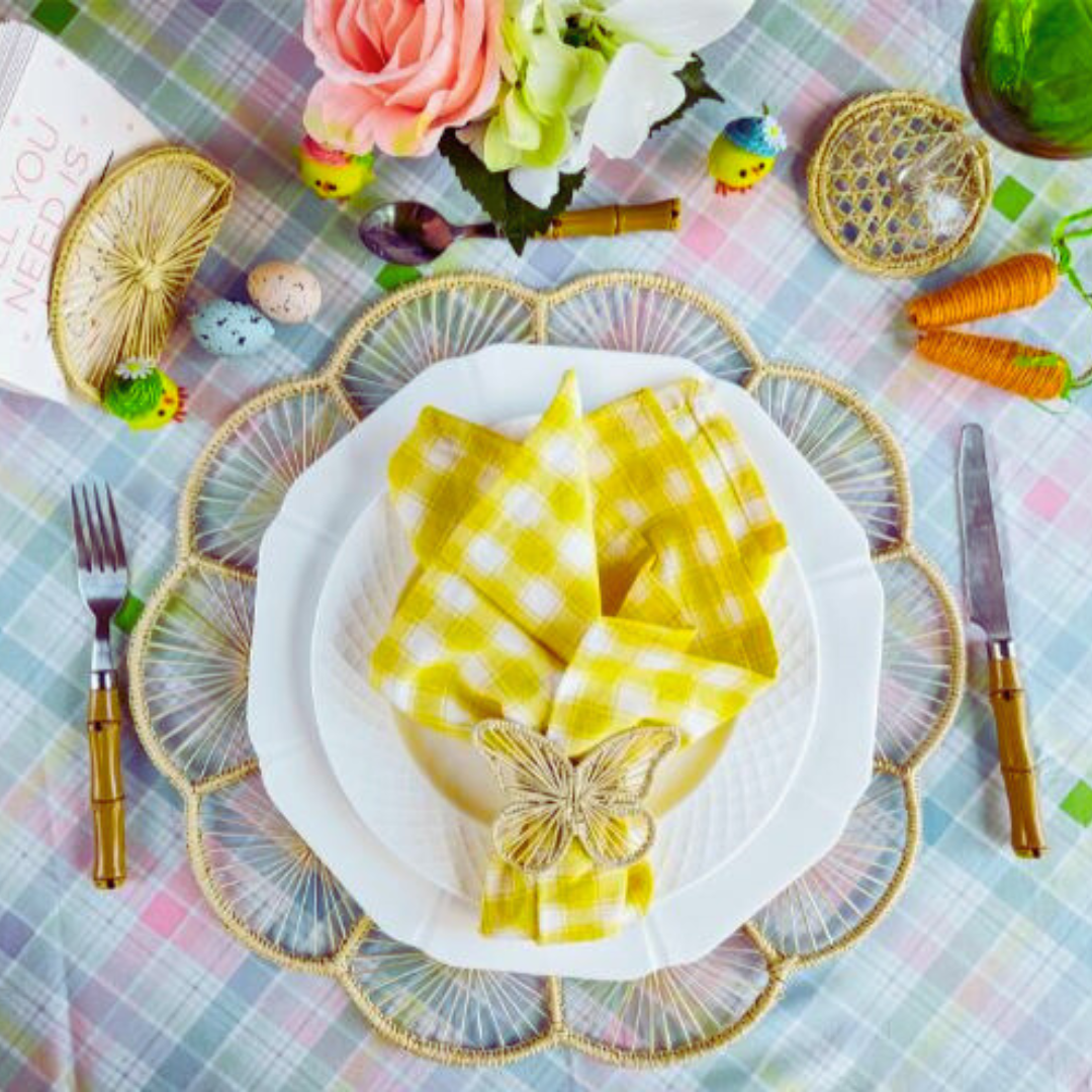 Butterfly Handwoven Iraca Napkin Ring Secondary image