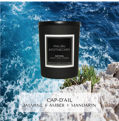 Mini Matte Black Candle Cap-d'Ail