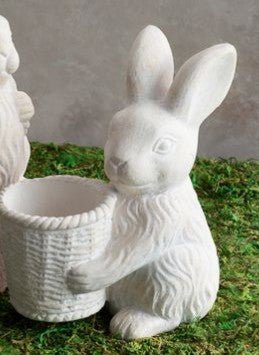 Cement Basket Bunny , 2 Style Options