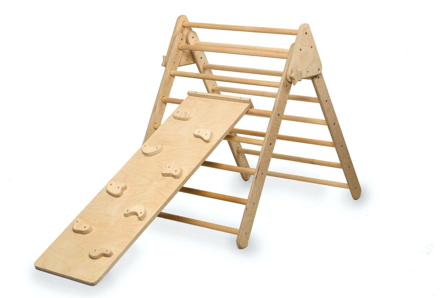 Climbing Triangle with Tent Cover, Mat, Ramp No Tent Cover and Play Mat With Rockwall Ramp