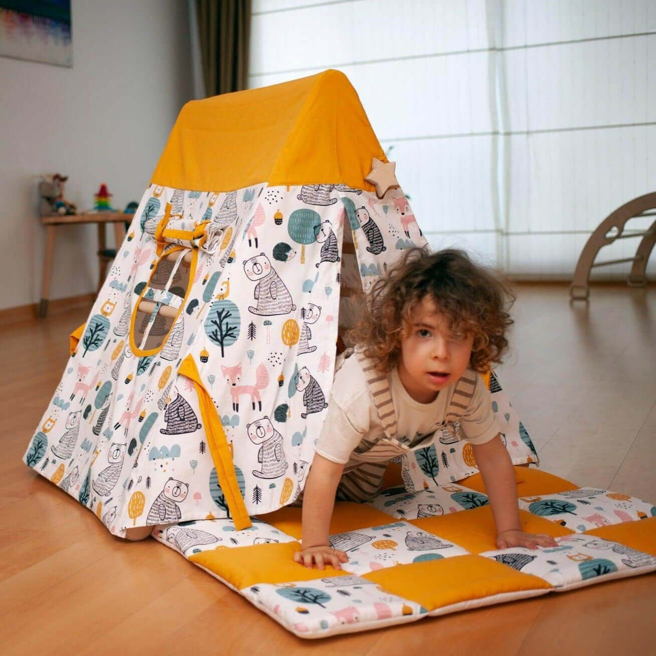 Climbing Triangle with Tent Cover, Mat, Ramp Main image