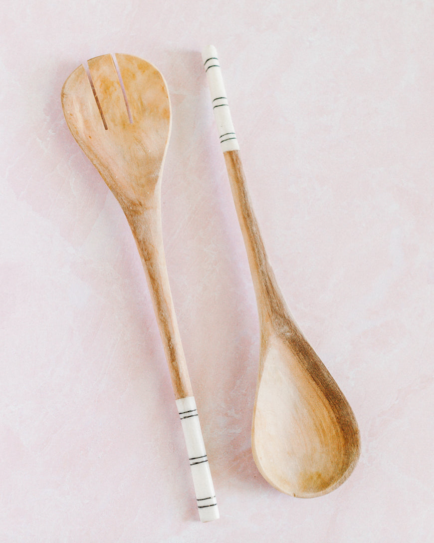 Striped Salad Servers Secondary image