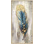 Large Feather White Gold Abstract Oil Painting Hand Painted Paintings Wall Art Home Decor Picture Modern Oil Painting On Canvas 60x120cm