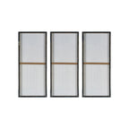 Dewy Forest Gold Foil Abstract 3-piece Canvas Wall Art Set
