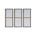 Dewy Forest Gold Foil Abstract 3-piece Canvas Wall Art Set