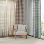 Beals Faux Linen Rod Pocket and Back Tab Fleece Lined Curtain Panel