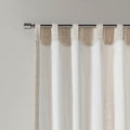 Beals Faux Linen Rod Pocket and Back Tab Fleece Lined Curtain Panel