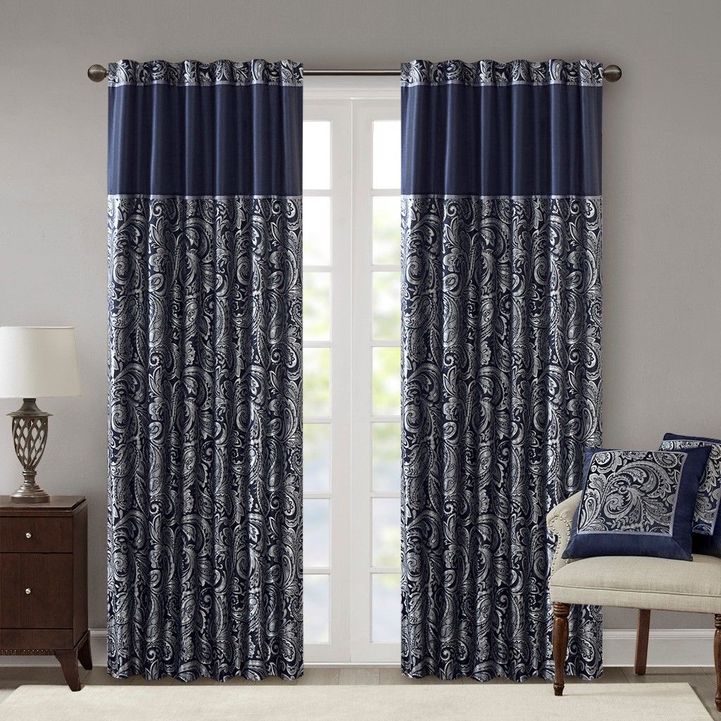Aubrey Jacquard Curtain Panel Pair