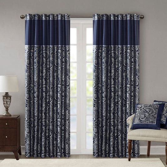 Aubrey Jacquard Curtain Panel Pair