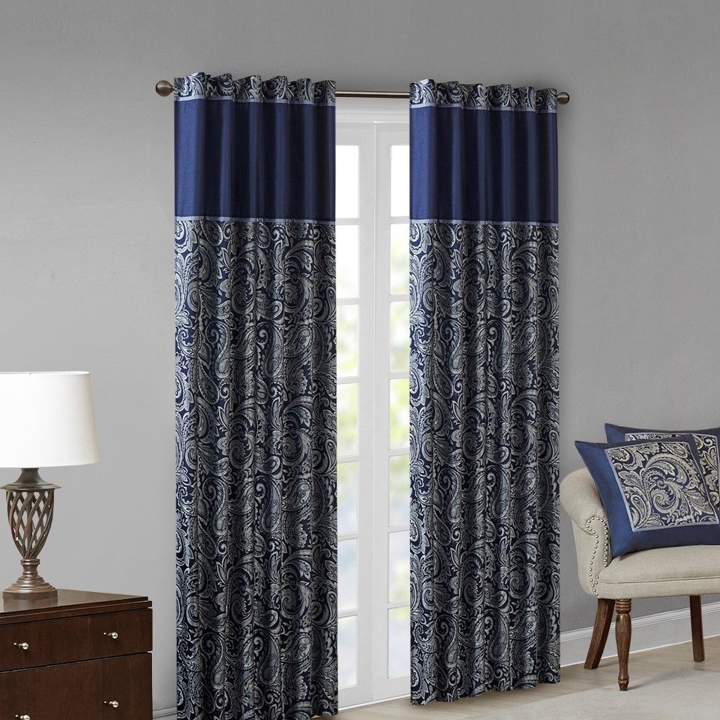 Aubrey Jacquard Curtain Panel Pair