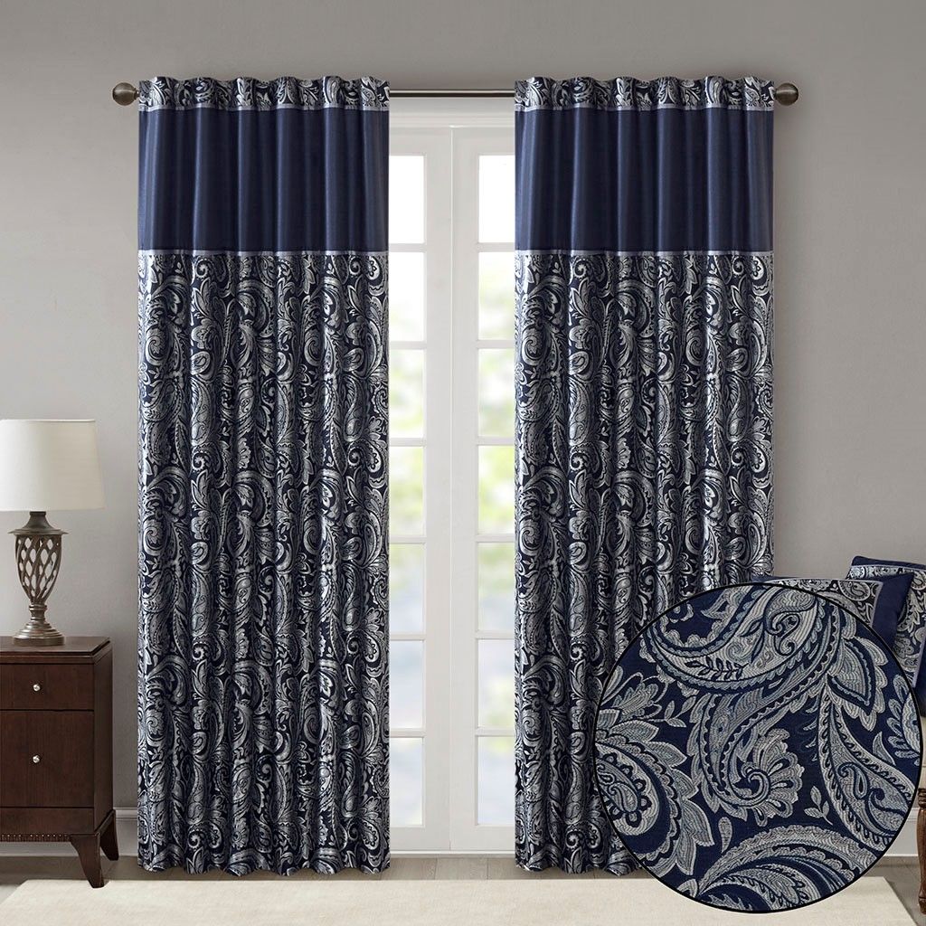 Aubrey Jacquard Curtain Panel Pair