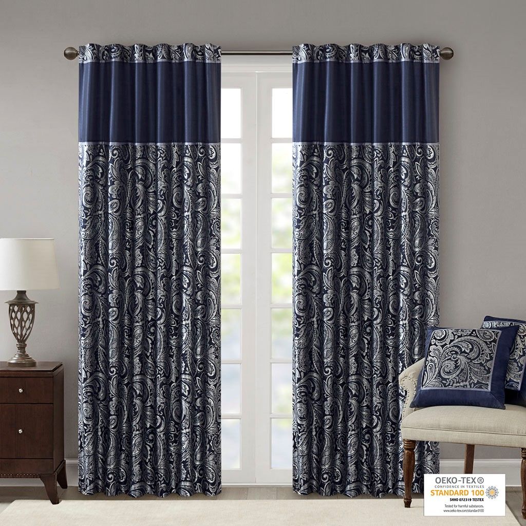 Aubrey Jacquard Curtain Panel Pair