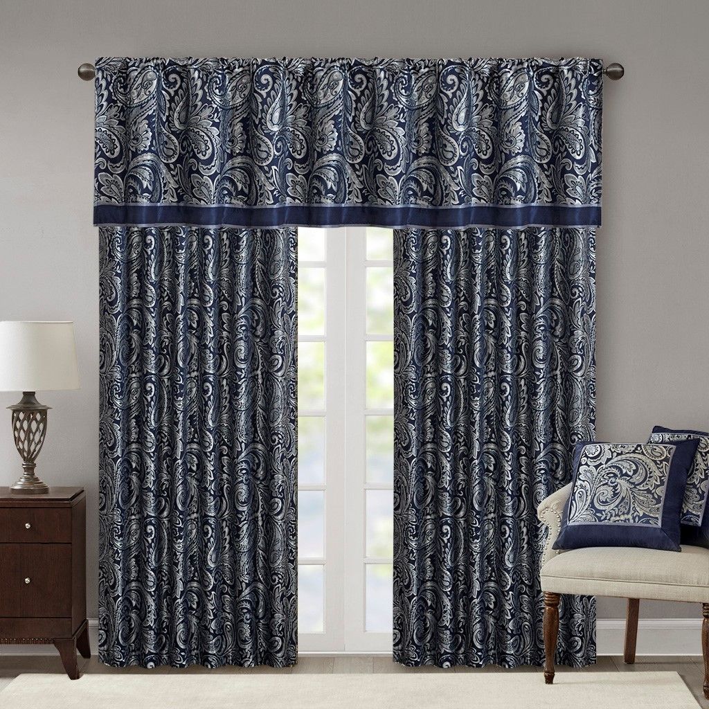 Aubrey Jacquard Curtain Panel Pair