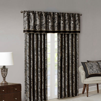 Aubrey Jacquard Curtain Panel Pair 50x84"