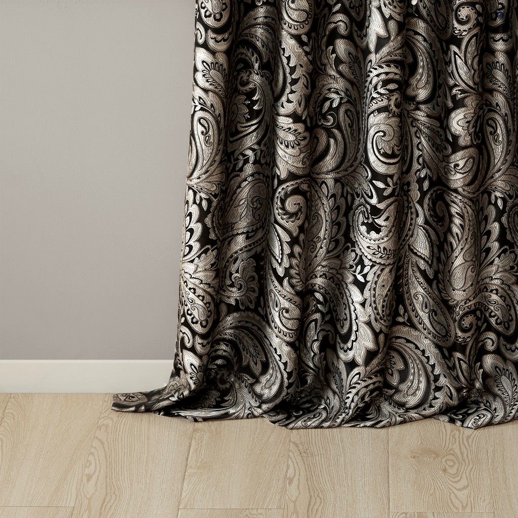 Aubrey Jacquard Curtain Panel Pair 50x84"