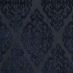 Knitted Jacquard Damask Total Blackout Grommet Top Curtain Panel(Only 1 Pc Panel)