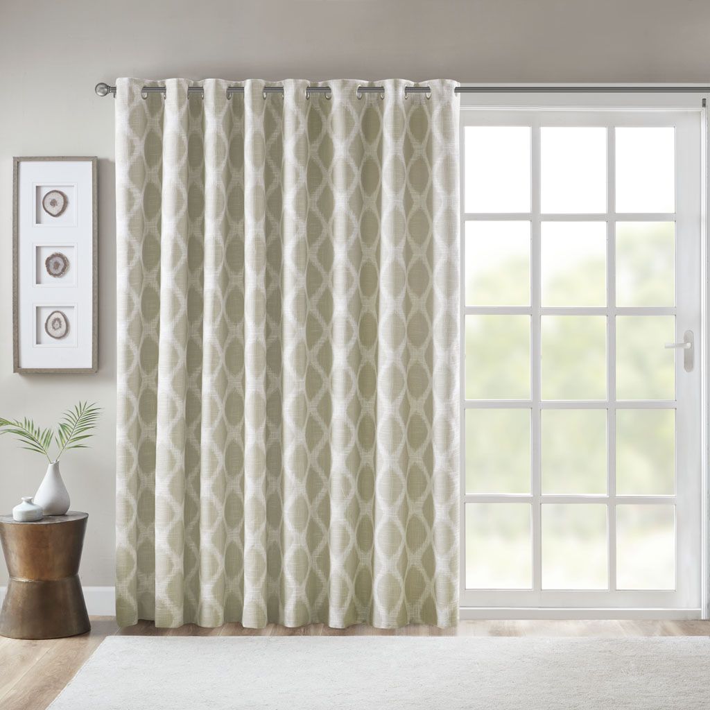 Blakesly Printed Ikat Blackout Patio Curtain 100x84" Main image