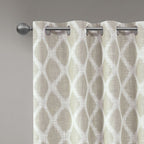 Blakesly Printed Ikat Blackout Patio Curtain 100x84"